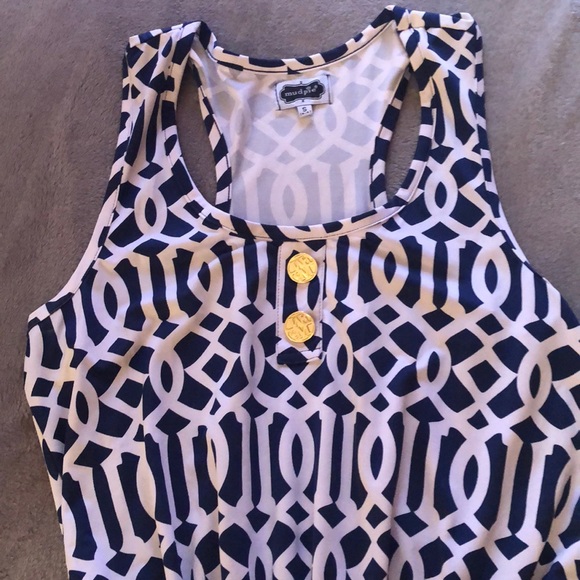 Navy and white Mudpie dress - Picture 2 of 2